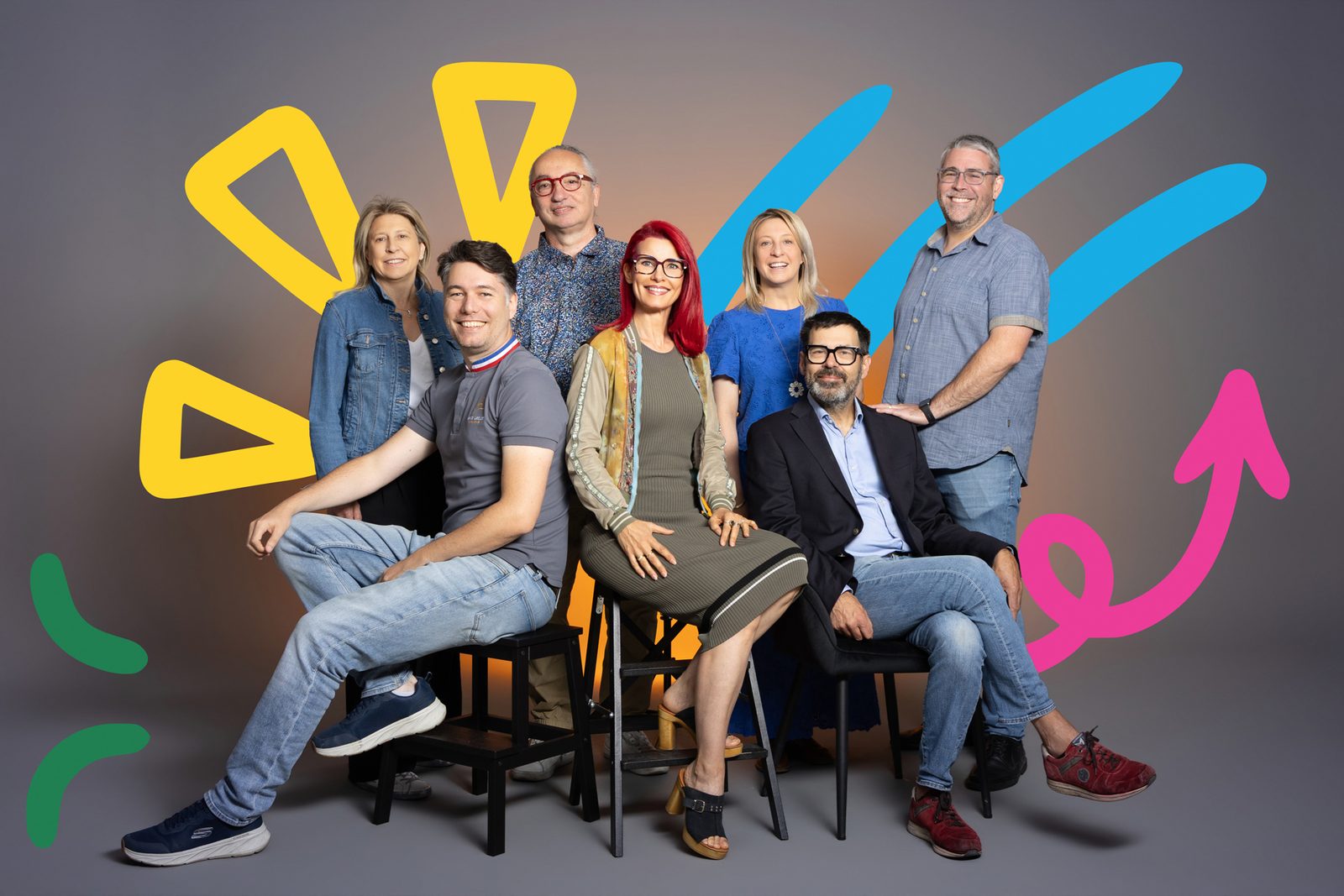 Les membres du bureau de l'ACAPSE réunis pour une photo de groupe